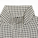 Jaquetas Femininas com Gola Alta e Zíper, Casaco Cropped Preto e Branco com Estampa Xadrez, Jaqueta Casual de Manga Longa com Corte Solto 2026