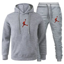 2025 Autumn/Winter Men's jogging Fitness sportswear Set: Fashionable long-sleeved sweatshirt + casual pants 2-piece set