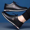 Sapatos Casuais Masculinos Confortáveis e Respiráveis, Sola Macia, Ultra-Couro, Novo Estilo Primavera 2026, Bico Redondo, Salto Baixo
