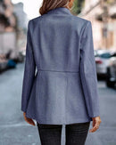 Blazer Feminino de Manga Longa, Cardigã Casual Chic Francês, Casaco Feminino, Vestuário Feminino