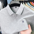 Camisa Polo Masculina Premium de Verão 2026, Secagem Rápida, Respirável, Casual, Moda Empresarial, Esportiva, Manga Curta, Roupa Masculina