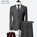 Luxo 3 peças terno de casamento masculino moda magro cor sólida negócios escritório terno define tamanho grande masculino blazer + calças + colete