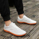Tênis descalço minimalista masculino, ajuste largo, sola zero, relaxamento ideal, treinador cruzado masculino, sapatos descalços, caixa de dedo largo