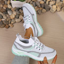 Sapatos femininos de duas cores para trabalho, tênis casuais femininos 2026 com frete grátis.