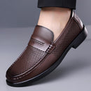 Mocassins de Couro Masculinos Casuais Slip-on Respiráveis Confortáveis para Caminhada e Escritório – Coleção Verão 2026