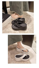 Chinelos Femininos de Moda, Sapatos de Plataforma de EVA Macio para o Verão, Chinelos de Praia para Meninas, Sandálias de Salto Alto com Sola Grossa