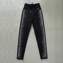 Coreano novo 2026 primavera outono perfuração quente jeans elásticos feminino solto de cintura alta haren denim calças femininas casuais jeans selvagens