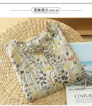 Camisa Sem Mangas Estampada Estilo Ocidental para o Verão, Top Floral Retro Artístico Solto e Versátil para Mulheres