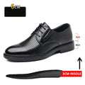 3/6/8 cm sapatos de elevador homens vestido sapatos preto couro macio aumentar sapatos formais casuais negócios oxfords terno sapatos