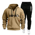 Conjunto Masculino de Moletom e Calça 2 Peças Primavera/Outono 2026, Novo, para Corrida ao Ar Livre, Corta-Vento, com Zíper, Quente, Roupa Esportiva Masculina