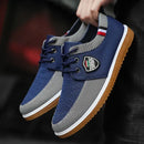 Melhor venda sapatos casuais masculinos vulcanizados mocassins de trabalho malha leve homem sapatos esportivos sapatos de lona para homem