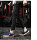 Melhor venda sapatos casuais masculinos vulcanizados mocassins de trabalho malha leve homem sapatos esportivos sapatos de lona para homem