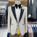 Fashion Paisley Men's 3 Pieces Formal Suit Set Blazer Vest Pants Wedding Groom Suits Best Man Dinner Engagement Tuxedo For Men
