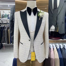 Fashion Paisley Men's 3 Pieces Formal Suit Set Blazer Vest Pants Wedding Groom Suits Best Man Dinner Engagement Tuxedo For Men