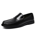 Novos Sapatos Masculinos de Couro Envernizado Penny Loafers 2026 com Design Slip-On, Palmilha Macia e Sola Resistente ao Desgaste para Negócios, Casamentos e Festas