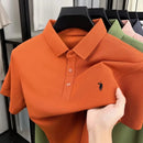Camisa Polo Masculina Premium de Verão 2026, Secagem Rápida, Respirável, Casual, Moda Empresarial, Esportiva, Manga Curta, Roupa Masculina
