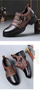 Botas Retro de Cano Baixo para Homens, com Zíper, em Couro Genuíno, Moda Masculina, Sapatos de Plataforma de Alta Qualidade
