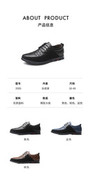 Sapatos Casuais de Outono Inverno Estilo Coreano Modernos com Sola Preta Sapatos de Couro Masculinos para Negócios com Cadarço Simples e Elegantes