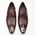 Moda masculina sapatos casuais de couro padrão de crocodilo sapatos de luxo deslizamento-em sapatos de casamento brogues de couro tamanho grande 38-48