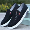 Sapatos masculinos tênis de lona respirável para jovens deslizamento em sapatos de tênis de caminhada mocassins casa mocassins trabalho skate apartamentos