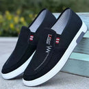 Sapatos masculinos tênis de lona respirável para jovens deslizamento em sapatos de tênis de caminhada mocassins casa mocassins trabalho skate apartamentos