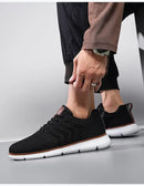 Tênis casual sapatos respirável masculino andando malha sola macia ao ar livre anti deslizamento viagem confortável tênis de corrida tenis masculino