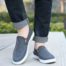 Sapatos masculinos tênis de lona respirável para jovens deslizamento em sapatos de tênis de caminhada mocassins casa mocassins trabalho skate apartamentos