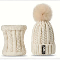 Autumn and Winter Versatile Velvet Knitted Hat Outdoor Ear Protection Thickened Warm Hat Collar Two Piece Set
