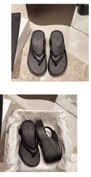 Chinelos Femininos de Moda, Sapatos de Plataforma de EVA Macio para o Verão, Chinelos de Praia para Meninas, Sandálias de Salto Alto com Sola Grossa