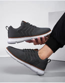 Tênis casual sapatos respirável masculino andando malha sola macia ao ar livre anti deslizamento viagem confortável tênis de corrida tenis masculino