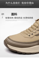 Mocassins masculinos de couro, confortáveis, respiráveis, leves, antiderrapantes, à prova d'água, sapatos casuais para atacado