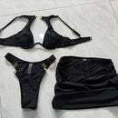 Biquínis e tankinis femininos, roupa de banho sexy, conjunto de biquíni feminino, roupa de praia push-up, roupa de banho com saia, купальник женский