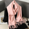 62 cores sólidas mulheres cachecol de inverno quente engrossar xale de caxemira moda ao ar livre luxo borlas pashmina senhora envoltório cachecóis à prova de vento