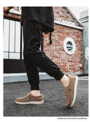Marca masculina sapatos casuais moda denim sapatos de lona respirável andando sapatos planos ao ar livre tamanho grande luz sapatos masculinos mocassins