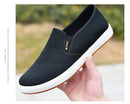 Tênis de lona masculino casual deslizamento vulcanizado leve sapatos planos acessível frete grátis