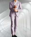 Green Linen Male Suits Wedding Tuxedo Business Fashion Blazer Sets Custom Made Two Pieces (Jacket+Pants) Conjuntos De Chaqueta