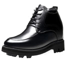 Sapatos de plataforma grossa para homens, salto alto de casamento interno invisível, sapatos que aumentam a altura do casal, 15,5 cm