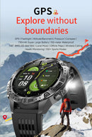 NOVO 2026 Smartwatch GPS Militar para Atividades ao Ar Livre com Mapa Offline, GPS L1+L2 de Banda Dupla, Bússola, Ciclismo, Corrida, Natação, Monitor de Frequência Cardíaca e 10ATM