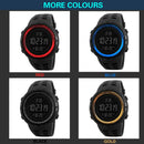 Relógio esportivo militar eletrônico masculino, luminoso, multifunções, LED, digital, relógio de pulso para meninos, estudantes, adolescentes, crianças
