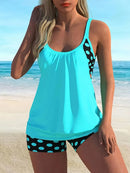 Novo Maiô Feminino Esportivo Slim com Recortes, Modelo Tankini Conservador de Corte Reto