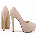 Sapatos Femininos de Salto Alto Sexy com Bico Redondo, Plataforma Casual de 14cm, Sapatos Vermelhos para Festa e Casamento, Tamanho Grande