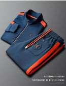 Conjunto de agasalho masculino jaqueta masculina na moda ins bordado moda masculina jaqueta calças terno de duas peças