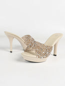 Chinelos femininos de verão, 10.5cm, plataforma antiderrapante, lantejoulas, sapatos de salto alto para mulheres, sandálias vermelhas de luxo