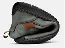 Sapatos masculinos de couro feitos à mão, mocassins casuais de couro respirável, sapatos baixos da moda, sapatos com ferramentas, plus size