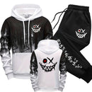 Conjunto masculino moletom com capuz moletom outono inverno masculino diário casual esportes jogger terno 2025 moda urbana hoodies roupas esportivas