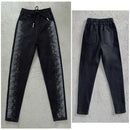 Coreano novo 2026 primavera outono perfuração quente jeans elásticos feminino solto de cintura alta haren denim calças femininas casuais jeans selvagens