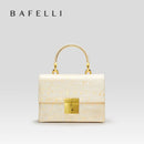 Bolsa Feminina BAFELLI NOVA MODA ESTILO ELEGANTE BOLSA DE OMBRO EM COURO LEGÍTIMO DOURADO MARCA DE LUXO 2026