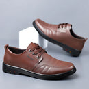 Sapato Masculino de Luxo em Couro Genuíno para Uso Externo, Sapatos Casuais de Couro Oxford com Cadarço, Sapatos Sociais de Grife com Cadarço para Negócios