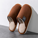 Inverno quente chinelos casa dos homens antiderrapante sapatos macios confortáveis de salto plano casa interior quarto chinelos de pelúcia quarto sapatos femininos