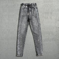 Coreano novo 2026 primavera outono perfuração quente jeans elásticos feminino solto de cintura alta haren denim calças femininas casuais jeans selvagens